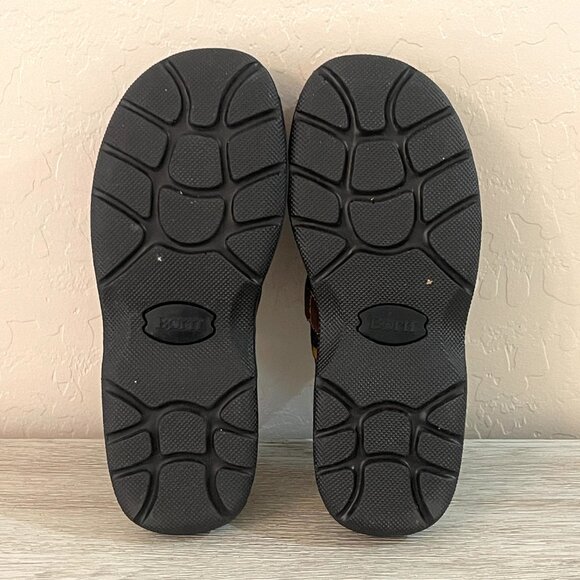 Born Shoes 8 Brown Leather Woven Wool Slip On Western - Picture 11 of 14